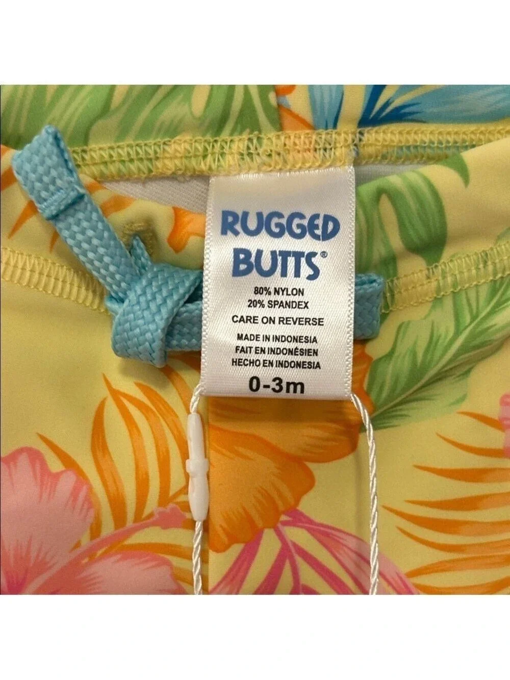 Rugged Butts Floral Swim Shorts 0-3 Months